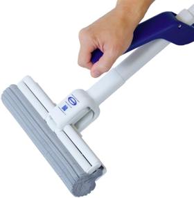 img 4 attached to 🧽 OneTouch Magic: 10-Inch Wide Sponge Mop for Effortless Floor Cleaning in Kitchen and Bathroom