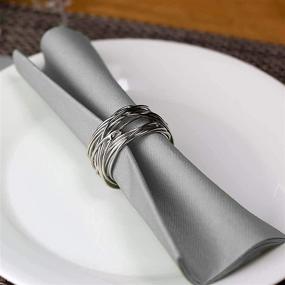 img 3 attached to 🧻 Soft and Absorbent Gray Paper Napkins - 100 Decorative Linen-Like Dinner Napkins, Disposable Hand Napkins for Kitchen, Bathroom, Parties, Weddings, Dinners, or Events