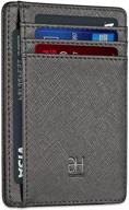 👔 premium leather wallet with gh blocking - perfect men's minimalist accessory логотип