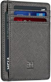 img 4 attached to 👔 Premium Leather Wallet with Gh Blocking - Perfect Men's Minimalist Accessory