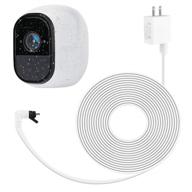 alertcam 30ft/9m weatherproof outdoor power cable for arlo pro and arlo pro 🚨 2, with quick charge 3.0 power adapter charger | continuously charge your camera (white) logo