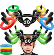 inflatable spider toss game for kids - halloween party toys for indoor/outdoor use, luau party supplies, halloween school party carnival - set of 2 логотип