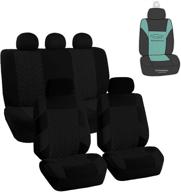 🚗 fh group fb071115 travel master black seat covers - complete set with bonus gift - universally compatible logo