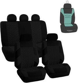 img 4 attached to 🚗 FH Group FB071115 Travel Master Black Seat Covers - Complete Set with Bonus Gift - Universally Compatible