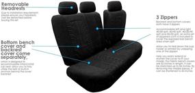 img 1 attached to 🚗 FH Group FB071115 Travel Master Black Seat Covers - Complete Set with Bonus Gift - Universally Compatible