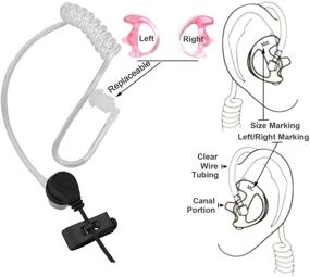 img 2 attached to 📞 Reyinl Noise Canceling Two Way Radio Walkie Talkie Transparent Security Headset for Motorola Talkabout T600 T800 MD200TPR MH230R MR350R MS350R MT350R MG160A MJ270R Two Way Radio (Pair)