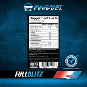 img 2 attached to 🚀 FULLBLITZ Pre-Workout Supplement by BFF Build Fast Formula: Energizing Boost, Nitric Oxide Stimulation, Mental Focus, and Nootropic Blend – 24 Workouts (Rocket Pop)