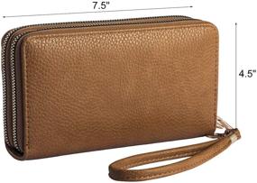 img 1 attached to 👜 Emblem Wristlet Wallet: The Ultimate RFID Blocking Women's Handbags & Wallets