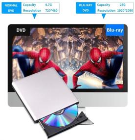 img 3 attached to 📀 High-speed USB 3.0 and Type-C External Blu-ray Drive for MacBook & Windows - Slim, Portable and 3D Enabled!