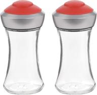 🧂 trudeau red small salt and pepper pop table shakers - set of 2 logo