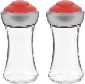 img 4 attached to 🧂 Trudeau Red Small Salt and Pepper Pop Table Shakers - Set of 2