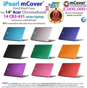 img 2 attached to 💚 Protect and Style Your 14" Acer Chromebook 14 CB3-431 with iPearl mCover Hard Shell Case in Green