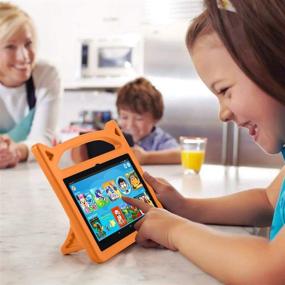 img 3 attached to Kids Case For All-New Tablet 8 Case 2020-Auorld Light-Weight Shockproof Protective Case For Tablet 8/8 Plus(Orange)