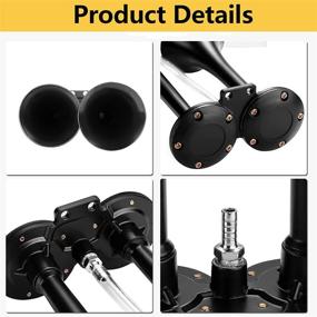 img 2 attached to 🚗 Super Loud HK 12V 150db Car Air Horn Kit for Any 12V Vehicles - Dual Trumpet Air Horn with Compressor, Suitable for Trucks, Lorrys, Trains, Boats, Cars, Vans (Black)