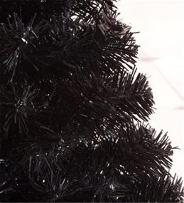 img 2 attached to 3-футовая искусственная елка для Рождества с пластиковой подставкой – черная, идеальная для дома, офиса и праздничного украшения