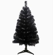 3-футовая искусственная елка для рождества с пластиковой подставкой – черная, идеальная для дома, офиса и праздничного украшения логотип