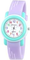 🌈 kids waterproof analog watch for girls and boys (3-12 years) - ideal outdoor timepiece with rubber band logo