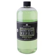 🍋 citrus basil essenza hand soap refill, large 33.8 fl. oz. logo