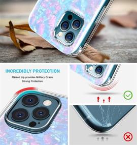 img 2 attached to 📱 COANJIUO iPhone 12 Pro Max Case: 360°Full Body Protective Shockproof TPU Bumper with Built-in Screen Protector - Women Colorful Phone Armor Cover (A-1)