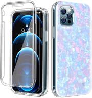 📱 coanjiuo iphone 12 pro max case: 360°full body protective shockproof tpu bumper with built-in screen protector - women colorful phone armor cover (a-1) logo