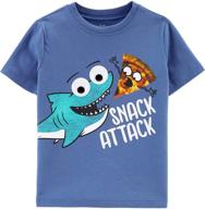 boys' kosh short sleeve pizza shark apparel logo