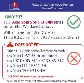 img 2 attached to Чехол из твердого материала mCover для ноутбука-трансформера Acer Spin 5 SP513-54N серии 2020 года, Windows-версия, 13,5 дюймов - AcerSpin5-SP513 Черный.