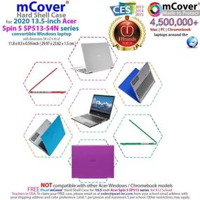 img 3 attached to Чехол из твердого материала mCover для ноутбука-трансформера Acer Spin 5 SP513-54N серии 2020 года, Windows-версия, 13,5 дюймов - AcerSpin5-SP513 Черный.