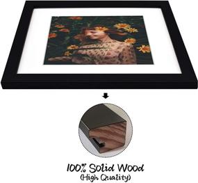 img 1 attached to Golden State Art, 11x14 Black Photo Wood Frame with 8x10 Mat - Pack of 2 Frames for Improved SEO