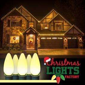 img 1 attached to Shine Bright this Holiday Season with C9 Warm White LED Christmas Lights - Super 🎄 Bright Frosted Bulbs – Set of 25 Commercial Grade Dimmable Bulbs for Indoor & Outdoor Use!