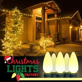 img 2 attached to Shine Bright this Holiday Season with C9 Warm White LED Christmas Lights - Super 🎄 Bright Frosted Bulbs – Set of 25 Commercial Grade Dimmable Bulbs for Indoor & Outdoor Use!