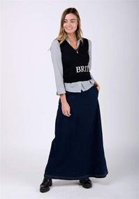 img 2 attached to 👗 USKEES Lottie Long Denim Skirt: Stylish and Versatile Women's Clothing
