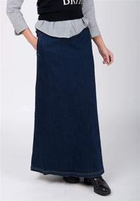 img 1 attached to 👗 USKEES Lottie Long Denim Skirt: Stylish and Versatile Women's Clothing