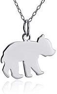 🐻 adorable sterling silver baby bear cub charm necklace - fashionjunkie4life, 18" chain logo