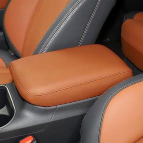 img 4 attached to Превосходное кожаное покрытие подлокотника для Subaru 🏞️ Outback Legacy - защита сиденья и органайзер для консоли