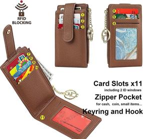 img 2 attached to Bifold Zipper Wallets for Women - Stylish Women's Handbags & Wallets