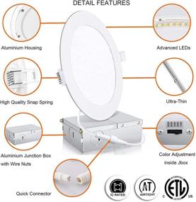 img 3 attached to 🌈 LONJYI 2700K-5000K Ultra Thin LED Panel Light with Selectable Color Temperature