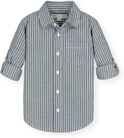 img 1 attached to 👕 Comfortable and Stylish: Hope & Henry Boys' Long Sleeve Brushed Cotton Flannel Button Down Shirt