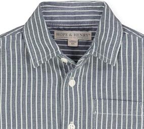 img 3 attached to 👕 Comfortable and Stylish: Hope & Henry Boys' Long Sleeve Brushed Cotton Flannel Button Down Shirt