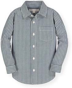 img 4 attached to 👕 Comfortable and Stylish: Hope & Henry Boys' Long Sleeve Brushed Cotton Flannel Button Down Shirt