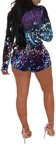 img 3 attached to Misemiko Sparkly Colorful Jumpsuit Playsuit Women's Clothing and Jumpsuits, Rompers & Overalls