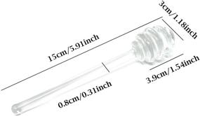 img 3 attached to 🍯 Honbay 1 шт. Стеклянная палочка для меда, варенья и сиропа - идеальная ложка для медовой банки (6 дюймов)