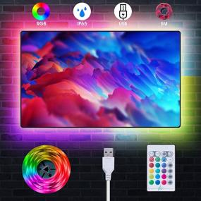 img 3 attached to AMEXI LED Strip Light: 16.4ft Color-Changing Music 🌈 LED Rope Light for TV, Bedroom, Party, and Home Decoration