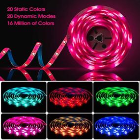 img 2 attached to AMEXI LED Strip Light: 16.4ft Color-Changing Music 🌈 LED Rope Light for TV, Bedroom, Party, and Home Decoration