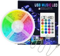 amexi led strip light: 16.4ft color-changing music 🌈 led rope light for tv, bedroom, party, and home decoration логотип