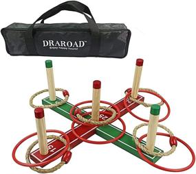 img 4 attached to 🎯 DRAROAD Ring Toss Games Set: Fun Outdoor Yard Games for Kids and Adults - Perfect for Parties, BBQs, and Family Gatherings - Includes Carry Bag and 10 Rings