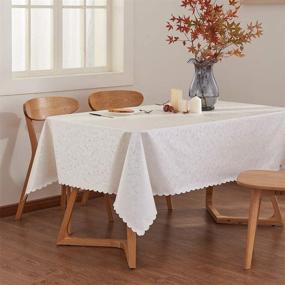 img 3 attached to 🔒 Stain-resistant Waterproof Tablecloths: PENGSHE Rectangular Design for Spill-proof Dining