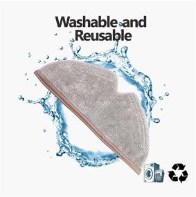 img 1 attached to 🧹 KEEPOW 8 Pcs Microfiber Mop Cloth: A Compatible Accessory for Roborock S5, S5 Max, S6, S6 MaxV, E4, S6 Pure, E35, E2 Robot Vacuum Cleaner