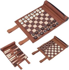 img 4 attached to 🎲 Exquisite Woodronic Backgammon Checker in Luxurious Leather Packaging: Elegant Versatility for Classic Gaming