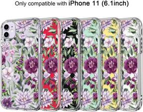 img 1 attached to ICEDIO iPhone 11 Case with Screen Protector, Fashion Floral Design for Girls Women, Shockproof 🌸 Slim Fit TPU Protective Phone Case for Apple iPhone 11 6.1 inch - Beautiful Blossoms Clear Cover