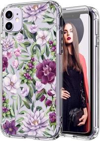 img 4 attached to ICEDIO iPhone 11 Case with Screen Protector, Fashion Floral Design for Girls Women, Shockproof 🌸 Slim Fit TPU Protective Phone Case for Apple iPhone 11 6.1 inch - Beautiful Blossoms Clear Cover